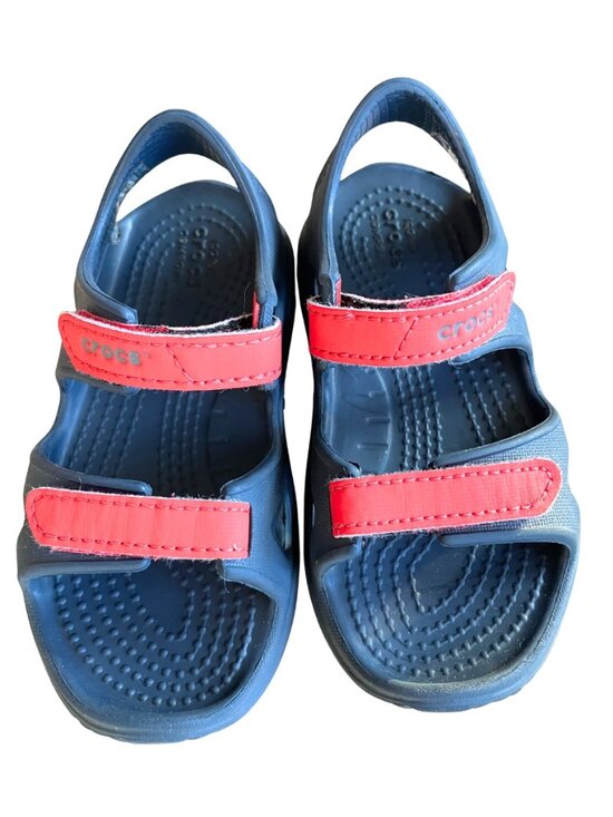 CROCS Other - Entire Closet $5! Crocs Toddler Kids Swiftwater Sandals, Blue Red - Size 9